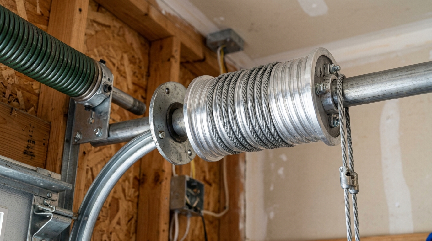 Newly installed aircraft steel lift cable on calibrated drum in Nationwide Master Operations